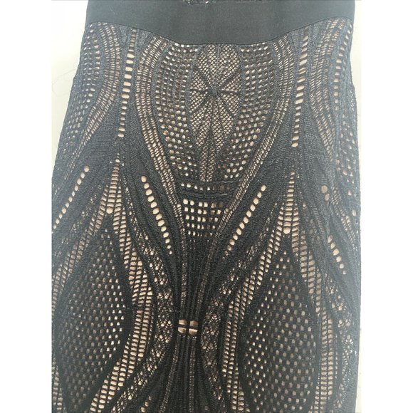 Lipsy London Dress Womens 0 / XS Black Y2K Whimsigoth Lace Overlay Midi Halter - Picture 5 of 13
